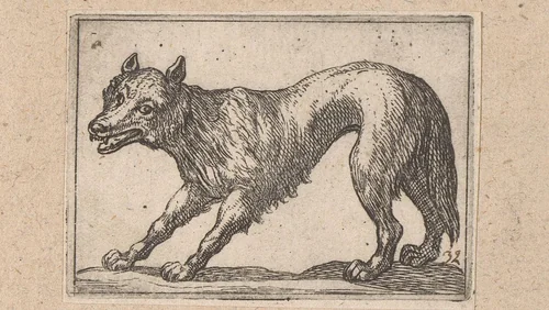 Staande vos by Antonio Tempesta, print, 1565-1630