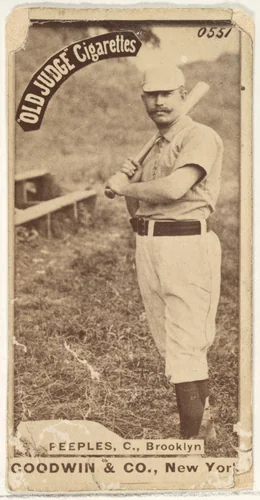 Peeples, Catcher, Brooklyn, from the Old Judge series (N172) for Old Judge Cigarettes by Goodwin & Company, photograph, 1887-1890