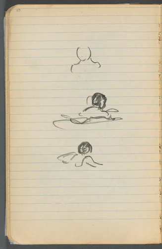 Sketchbook, page 069: Figures by Maurice Prendergast, book, 1905-1910