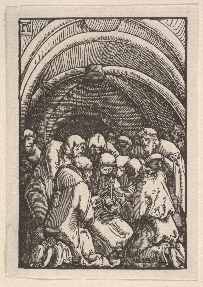 Death of the Virgin, from "The Fall and Salvation of Mankind Through the Life and Passion of Christ" by Albrecht Altdorfer, print, 1508-1518