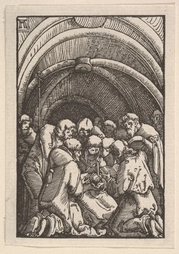 Death of the Virgin, from "The Fall and Salvation of Mankind Through the Life and Passion of Christ" by Albrecht Altdorfer, print, 1508-1518