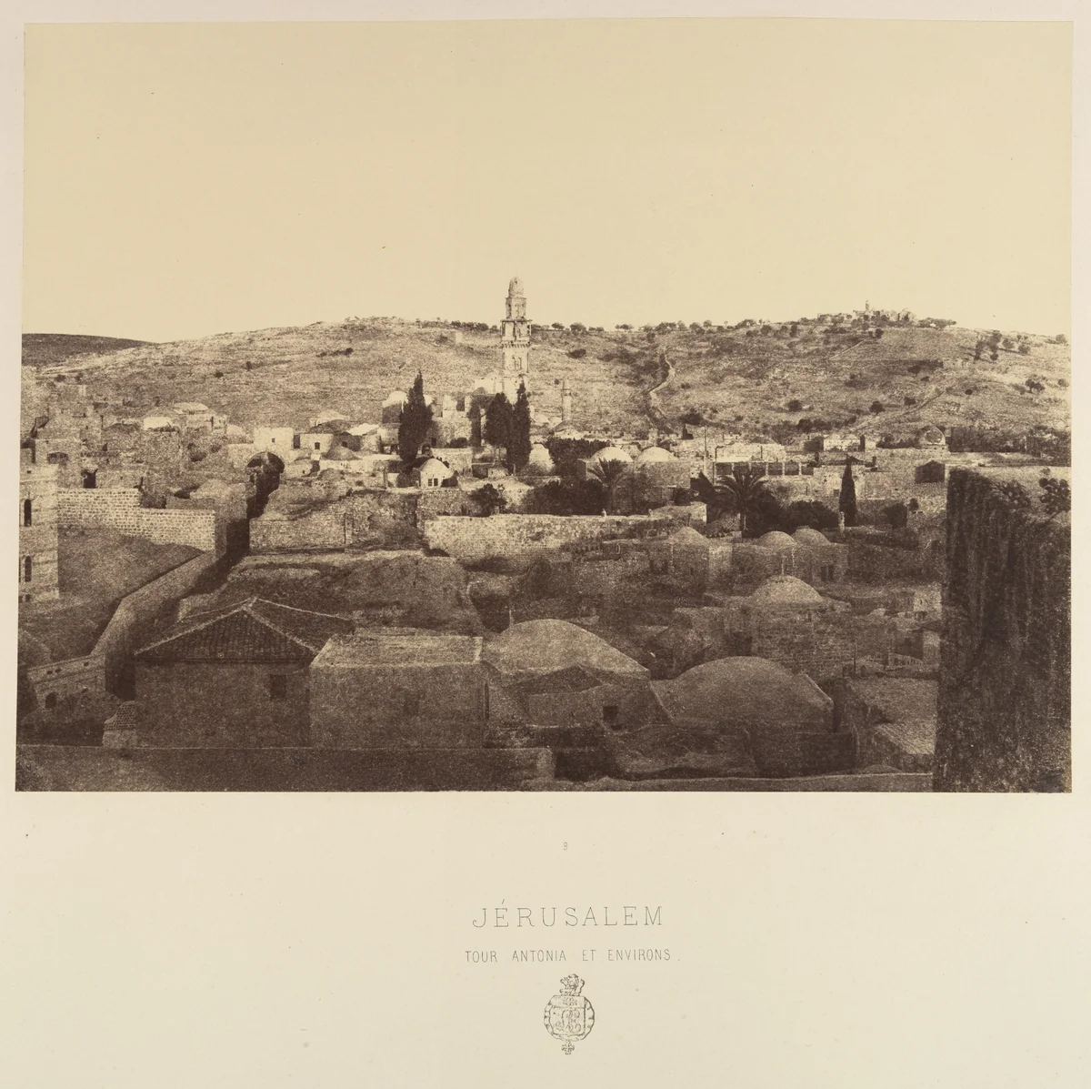 Jérusalem. Tour Antonia et Environs by Louis de Clercq, photograph, 1860
