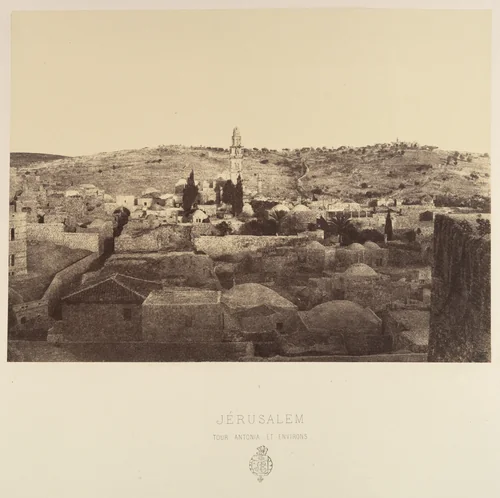 Jérusalem. Tour Antonia et Environs by Louis de Clercq, photograph, 1860