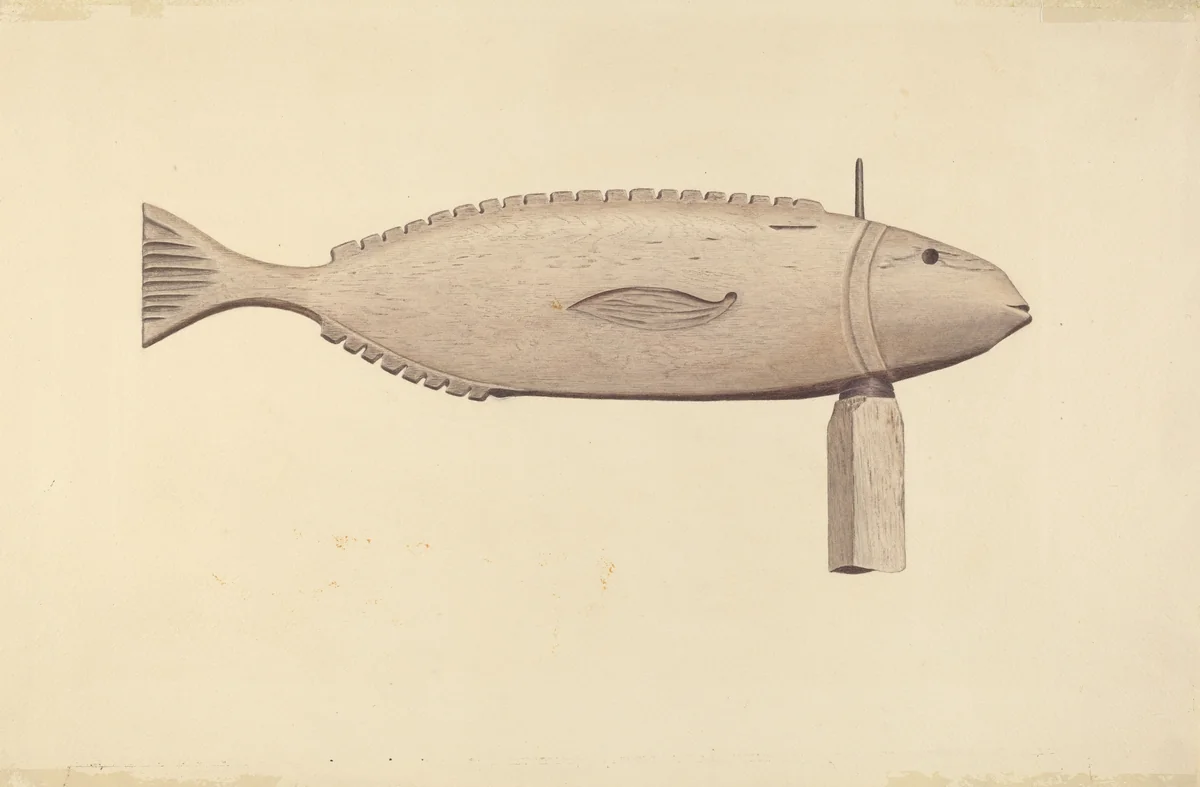 Fish Weather Vane by Albert Ryder, index of american design, 1938
