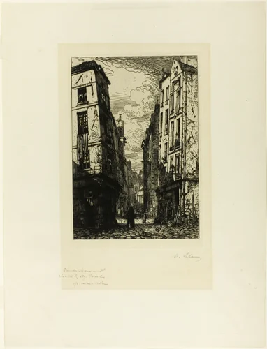 Rue des Marmousets by Maxime Lalanne, print, 1863-1864