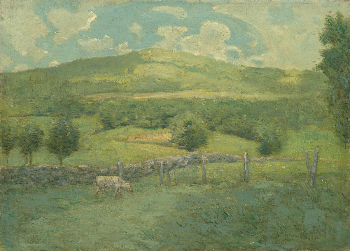 Obweebetuck by Julian Alden Weir, painting, 1908