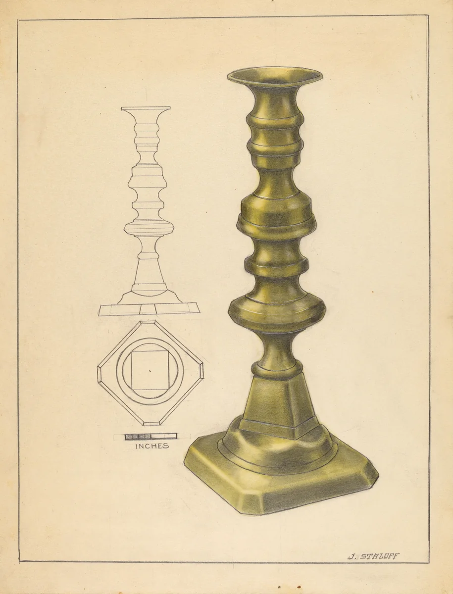 Candlestick by Jack Staloff, index of american design, 1936