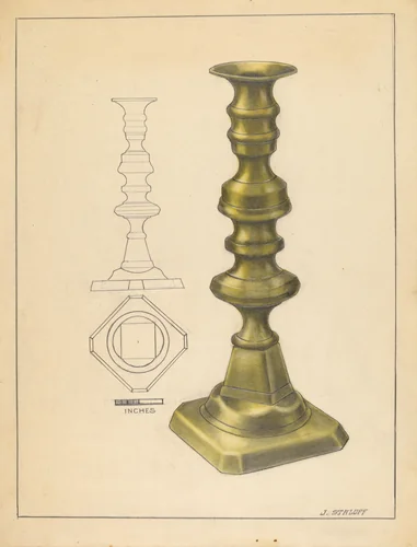 Candlestick by Jack Staloff, index of american design, 1936