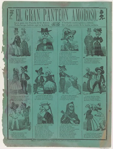 The great pantheon of love by José Guadalupe Posada, print, 1905-1915