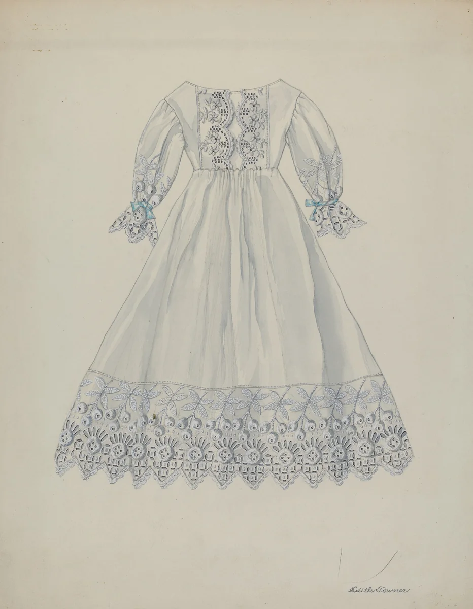 Doll's Dress by Edith Towner, index of american design, 1937