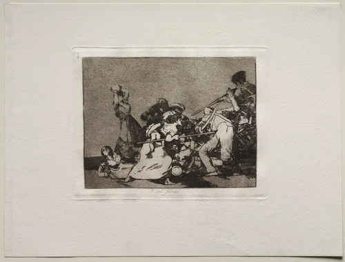 The Horrors of War: And They are Like Wild Beasts by Francisco de Goya, print, 1810-1820
