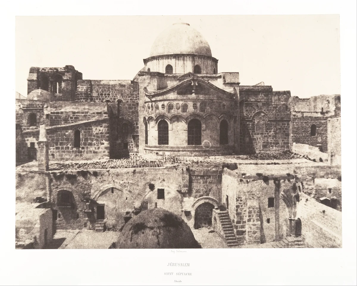 Jérusalem, Saint Sépulcre, abside by Auguste Salzmann, photograph, 1854-1859