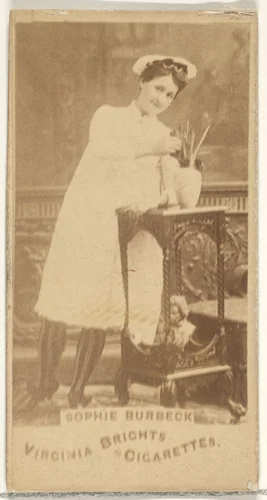Sophie Burbeck, from the Actors and Actresses series (N45, Type 1) for Virginia Brights Cigarettes by Allen & Ginter, photograph, 1885-1891