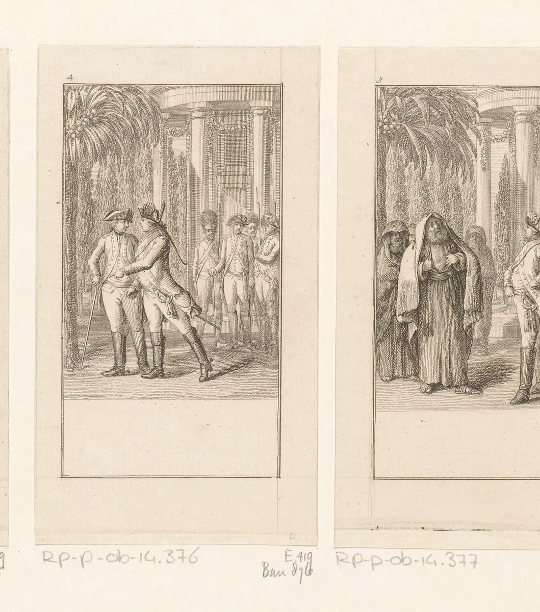 Lanassa's oude liefde keert terug by Daniel Nikolaus Chodowiecki, print, 1782