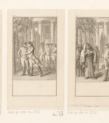 Lanassa's oude liefde keert terug by Daniel Nikolaus Chodowiecki, print, 1782