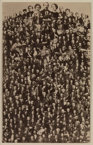 The Imperial Court of Napoleon III by André Adolphe-Eugène Disdéri, photograph, 1861-1871