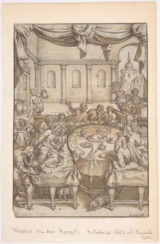 The Last Supper by Nicolaas van der Horst, drawing, 1610-1646