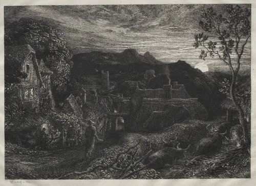 The Bellman by Samuel Palmer, print, 1879