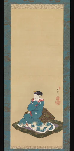 Portrait of Iwai Kumesaburō II by Utagawa Kunisada (歌川国貞), painting, 1827-1829