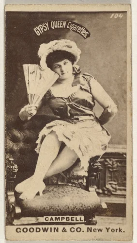 Campbell, from the Actors and Actresses series (N171) for Gypsy Queen Cigarettes by Goodwin & Company, photograph, 1886-1890