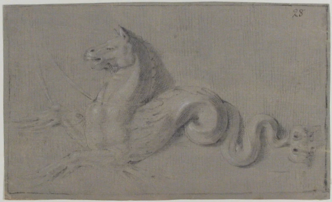 Design for Sculpted Ornament by anonymous, drawing, 1820-1855