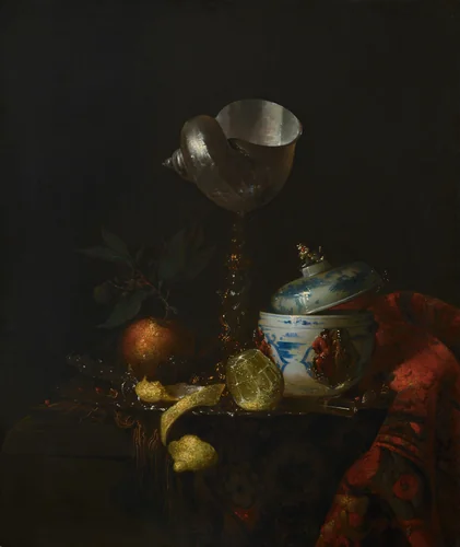 Still Life with Nautilus Cup by Willem Kalf, painting, 1665-1670