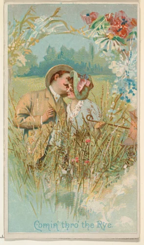 Comin' Thro' the Rye, from the Illustrated Songs series (N116) issued by W. Duke, Sons & Co. to promote Honest Long Cut Tobacco by W. Duke, Sons & Co., print, 1893
