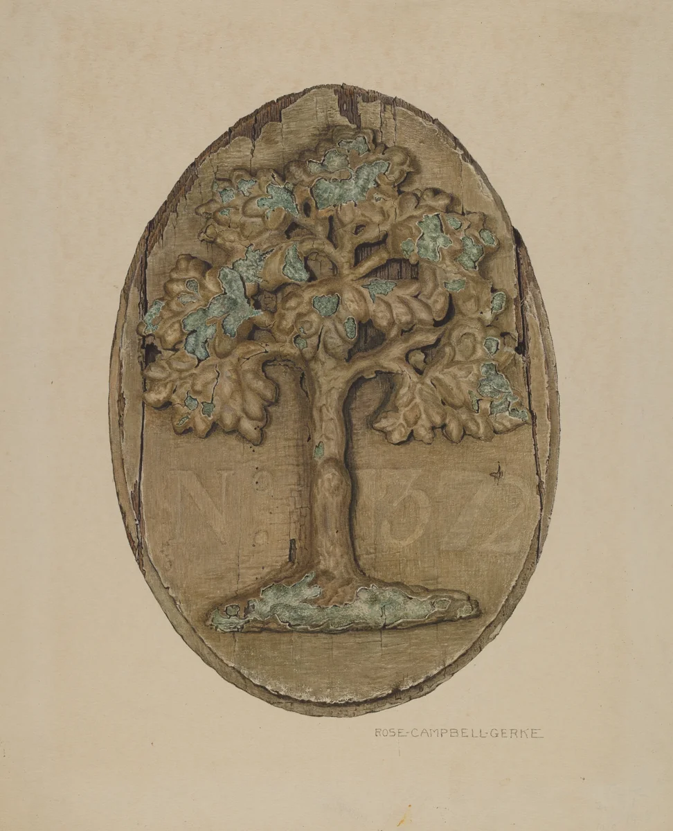 Firemark by Rose Campbell-Gerke, index of american design, 1940