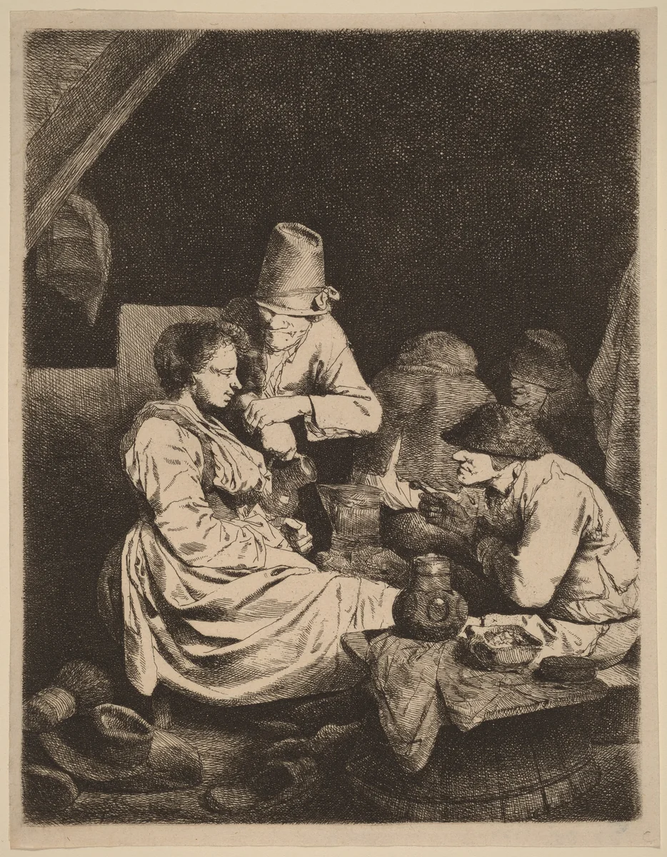 The Inn by Cornelis Bega, print, 1631-1664