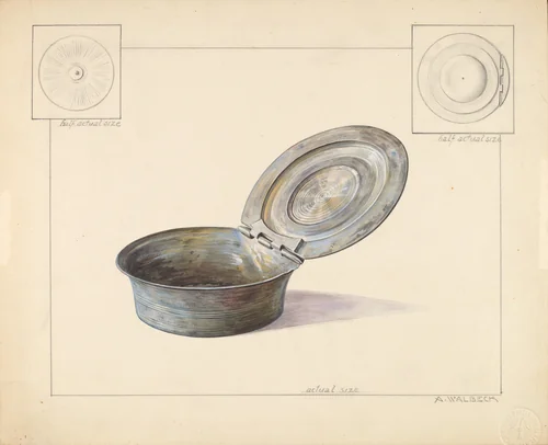 Snuff Box by Alfred Walbeck, index of american design, 1935-1942