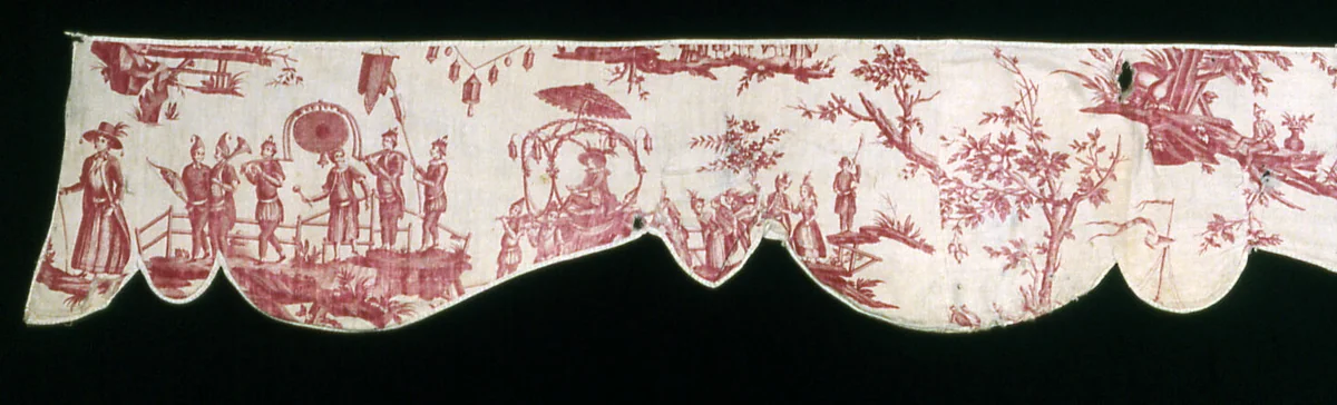 Panurge dans l'île des lanternes (Panurge on the Isle of Lanterns) (Furnishing Fabric) by Petitpierre et Cie, textile, 1785-1790