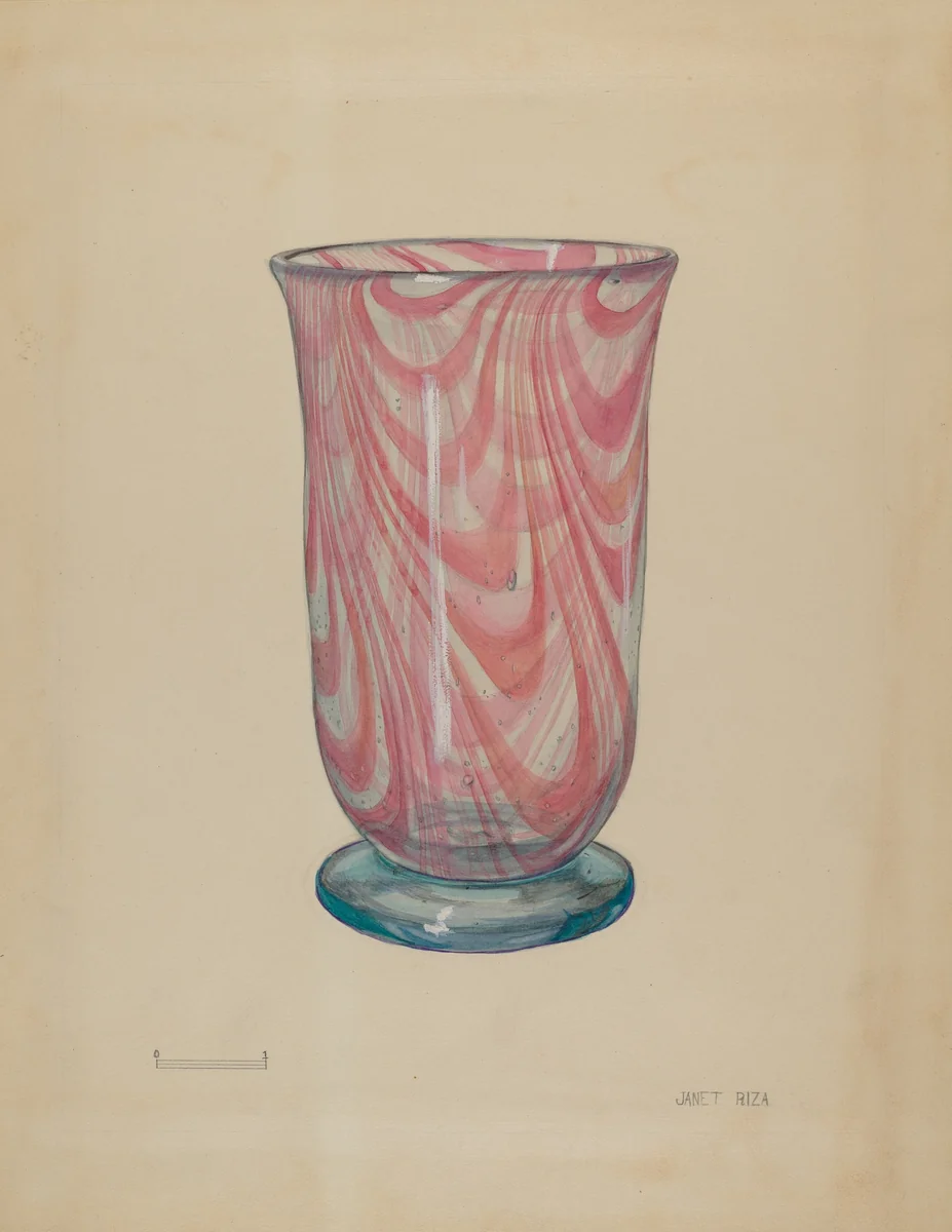 Glass by Janet Riza, index of american design, 1938