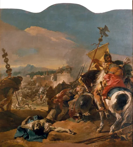 The Capture of Carthage by Giovanni Battista Tiepolo, painting, 1725-1729