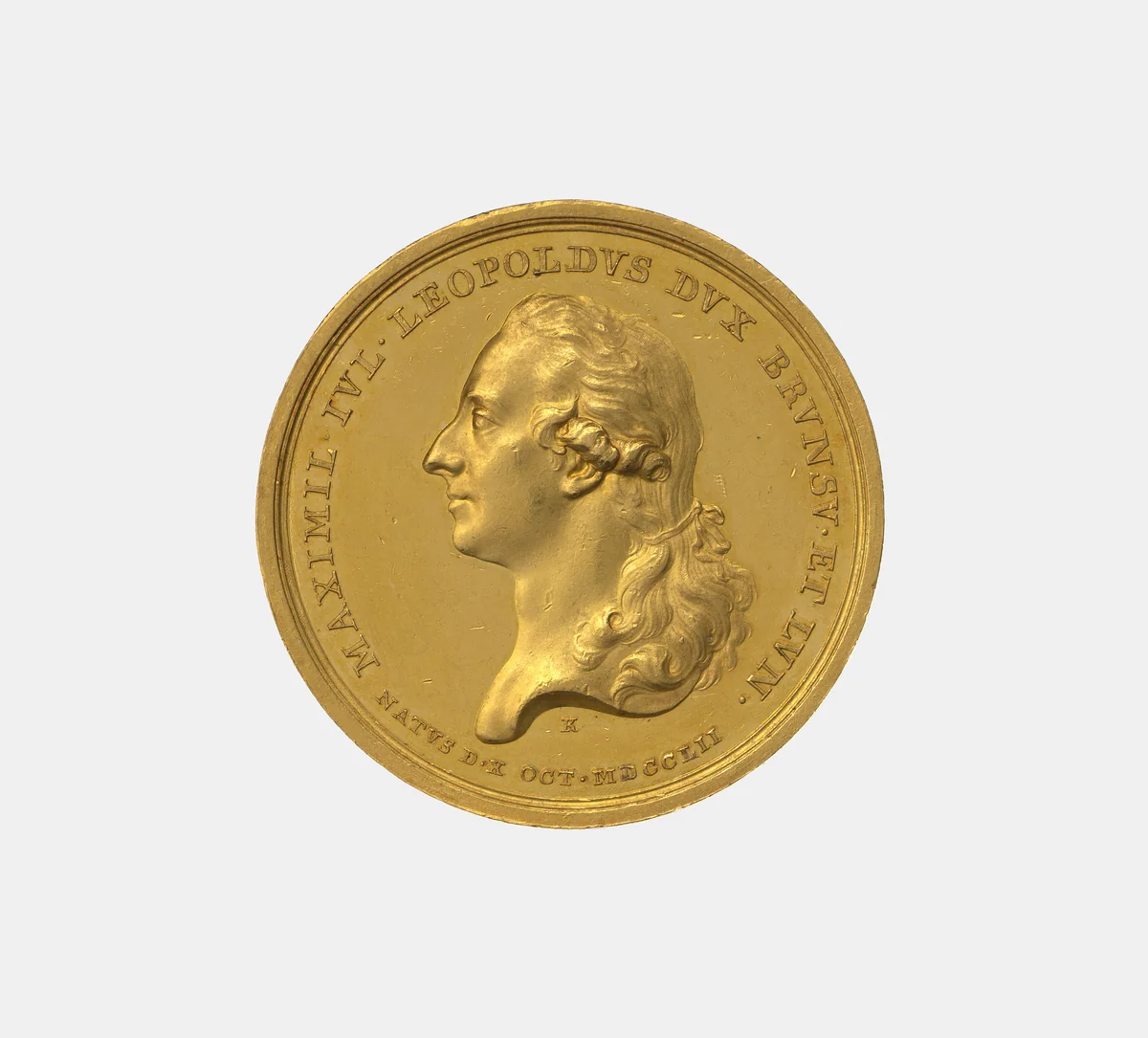 Maximillian Julius Leopold, Duke of Brunswick-Lüneburg commemorative medal with Masonic motif by Christian Friedrich Krull, metalwork, 1785