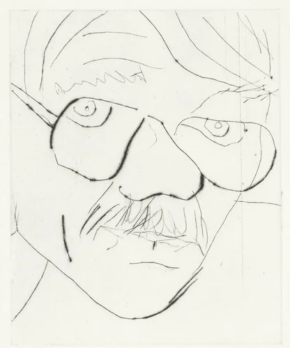 Self-Portrait by Richard Diebenkorn, print, 1980