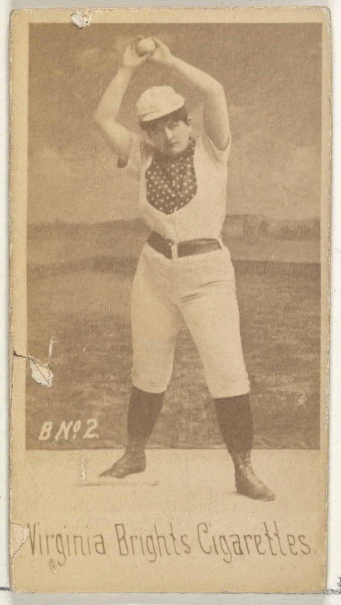 Card 2, from the Girl Baseball Players series (N48, Type 1) for Virginia Brights Cigarettes by Allen & Ginter, photograph, 1886-1888