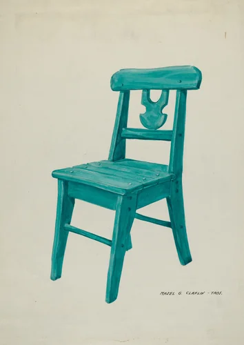 Chair by Majel G. Claflin, index of american design, 1937