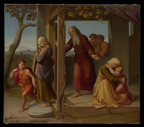 The Banishment of Hagar by Johann Friedrich Overbeck, painting, 1839-1841