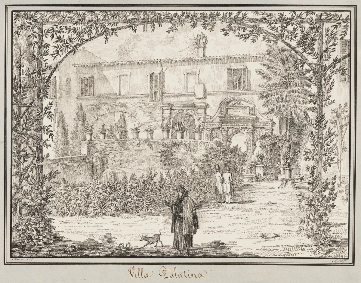 Villa Palatina by Peter Heinrich Lambert von Hess, drawing, 1830
