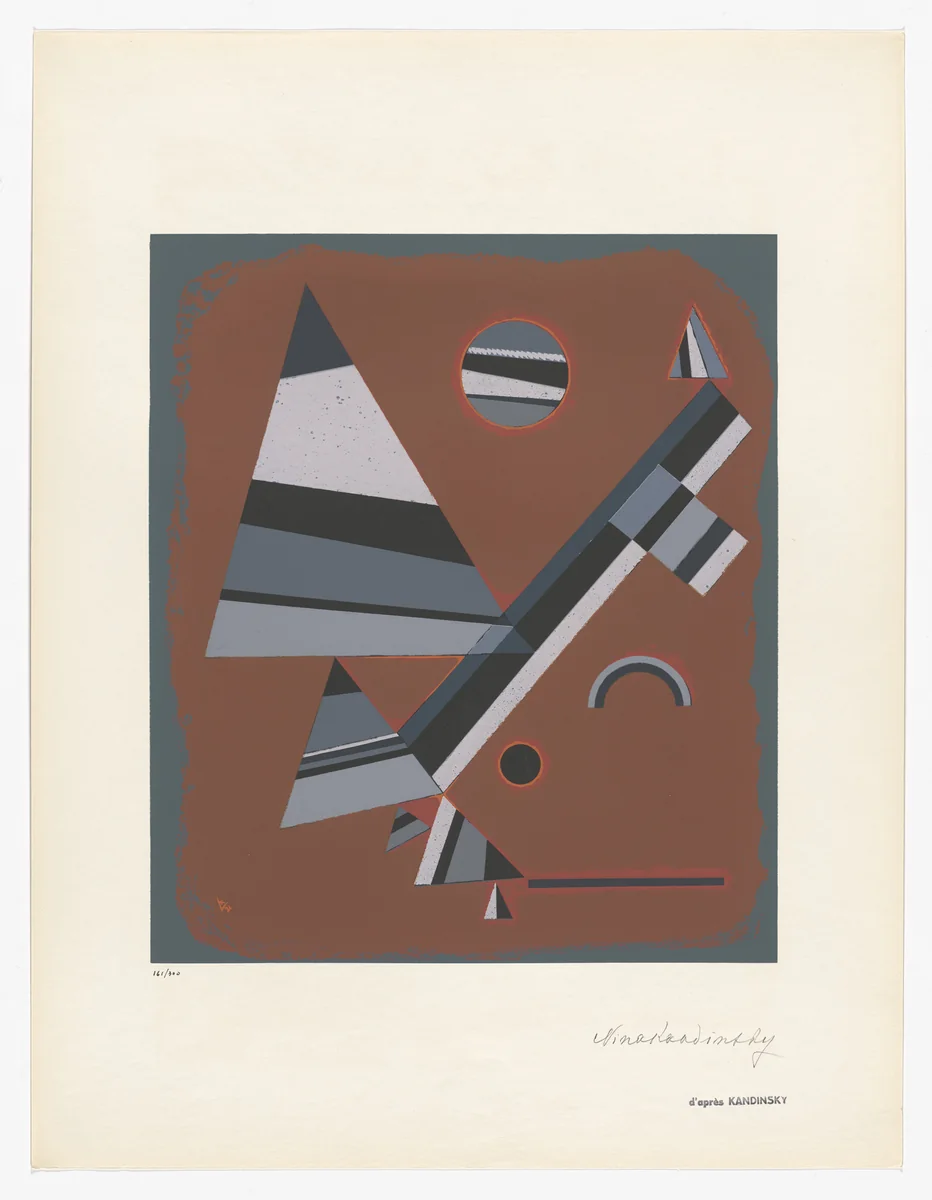 Gray (Gris) from Art of Today, Masters of Abstract Art (Art d'aujourd'hui, maîtres de l'art abstrait), Album I by Wassily Kandinsky, print, 1953