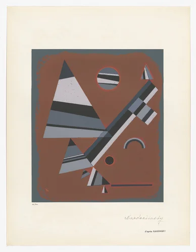 Gray (Gris) from Art of Today, Masters of Abstract Art (Art d'aujourd'hui, maîtres de l'art abstrait), Album I by Wassily Kandinsky, print, 1953