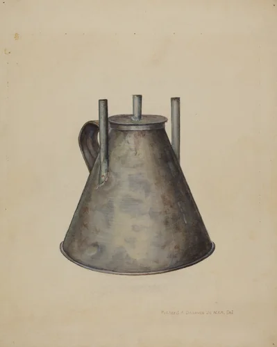 Whale Oil Lamp by Richard Donovan, index of american design, 1942