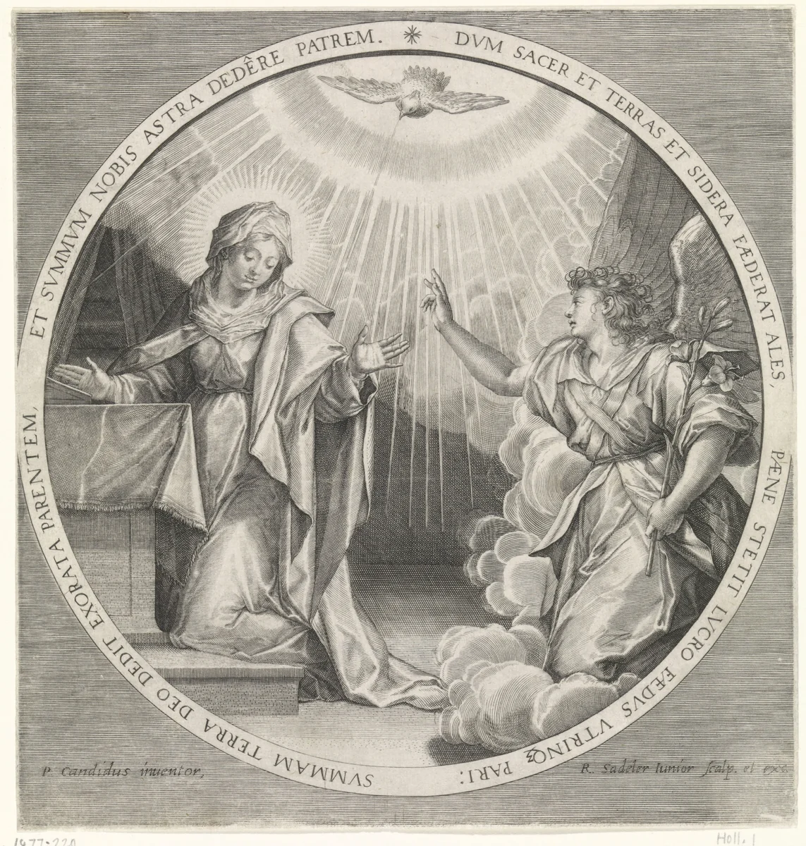 Annunciatie by Unknown, print, 1594-1632