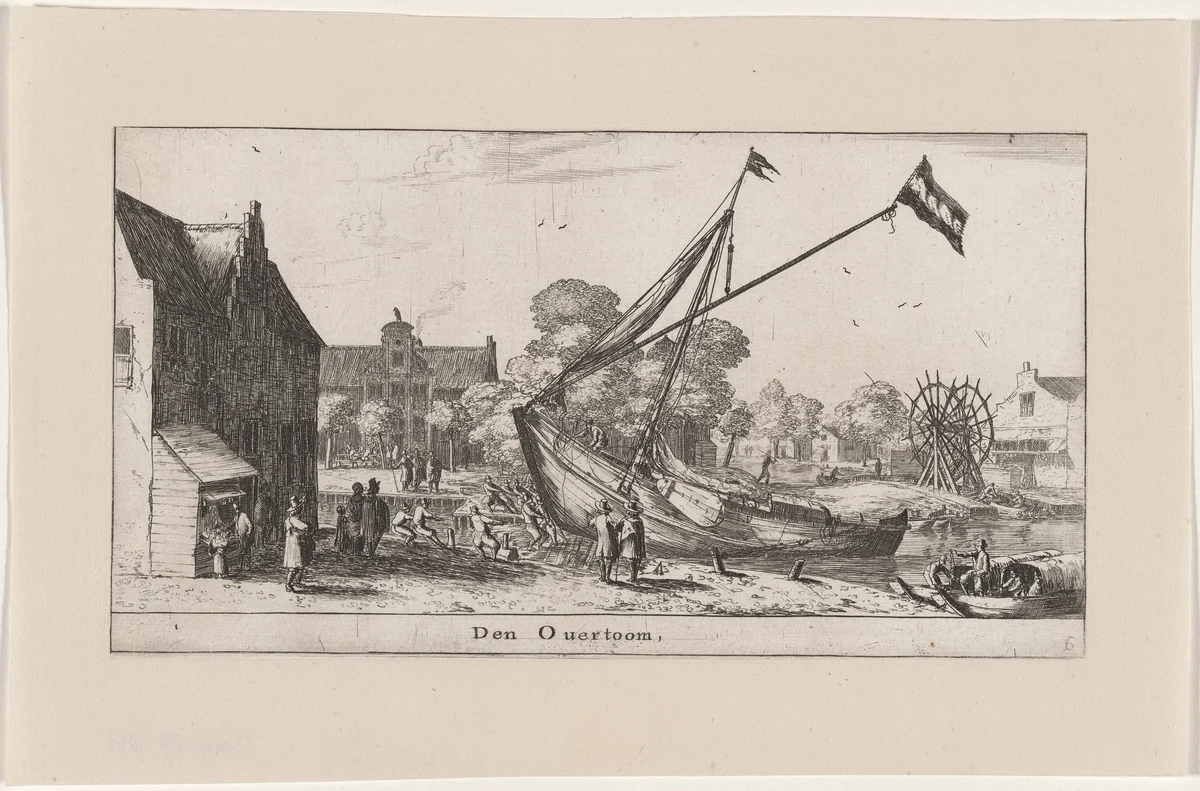 The "Overtoom" (Portage) at Amsterdam by Reinier Nooms, print, 1647-1657