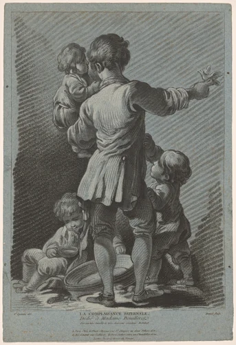 Paternal Complacency by Louis Marin Bonnet, print, 1762-1772