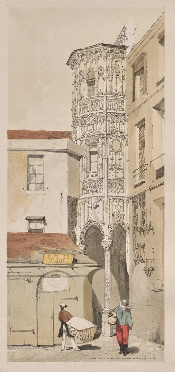 Picturesque Architecture in Paris, Ghent, Antwerp, Rouen: Hôtel de la Tremouille, Rue des Bourbonnois, Paris by Thomas Shotter Boys, other, 1839