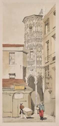 Picturesque Architecture in Paris, Ghent, Antwerp, Rouen: Hôtel de la Tremouille, Rue des Bourbonnois, Paris by Thomas Shotter Boys, other, 1839