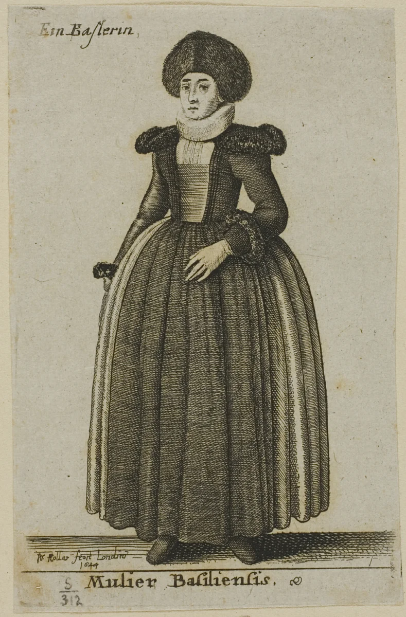Woman of Basel by Wenceslaus Hollar, print, 1644