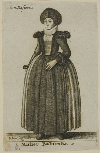 Woman of Basel by Wenceslaus Hollar, print, 1644