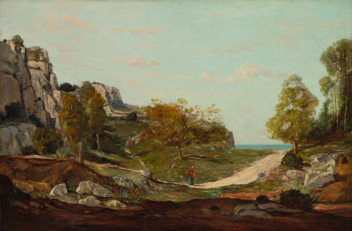 Landscape at Saint-André, Near Marseilles by Paul Guigou, painting, 1860-1870
